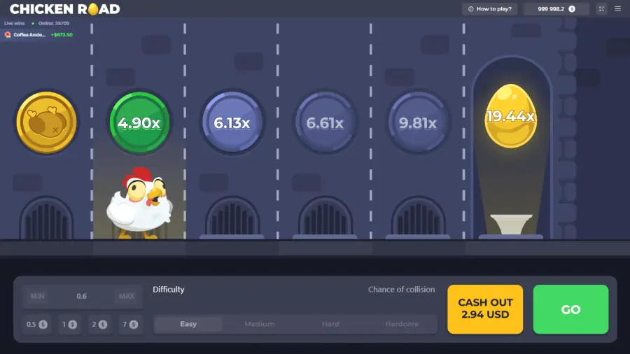 Chicken Road 1 — banner principal en Spinit Casino