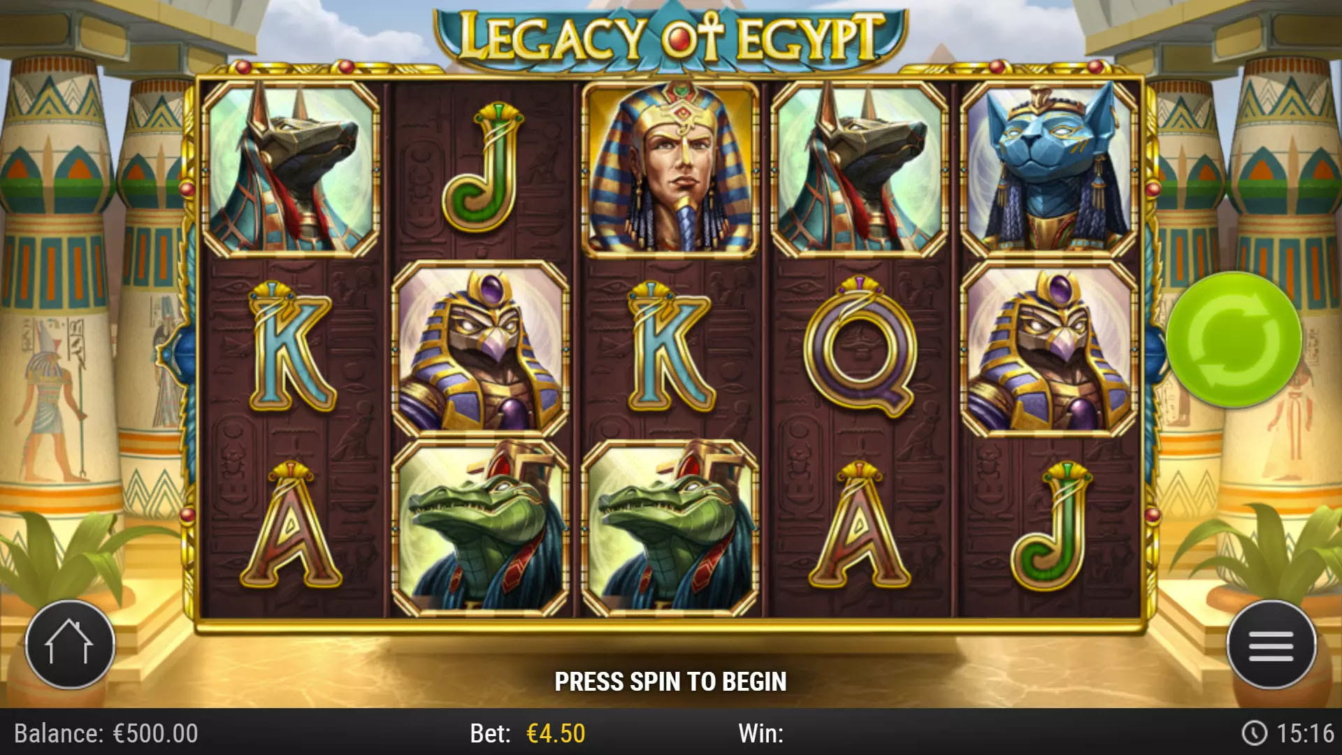 Legacy of Egypt — banner principal en Spinit Casino